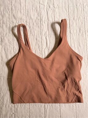 EUC Lululemon Align Tank Crop Light Brown Size 6